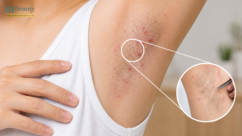 Các vị trí dễ bị viêm nang lông trên cơ thể