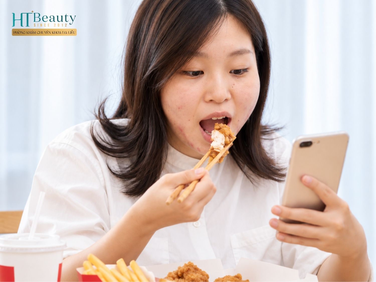 Mối liên hệ giữa chế độ ăn và mụn nội tiết